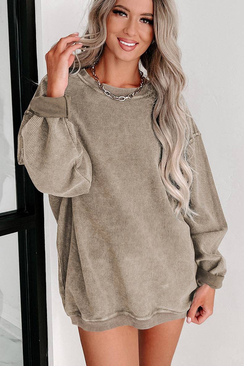 Corduroy Oversized Sweatshirt