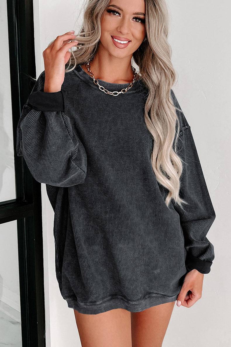 Corduroy Oversized Sweatshirt