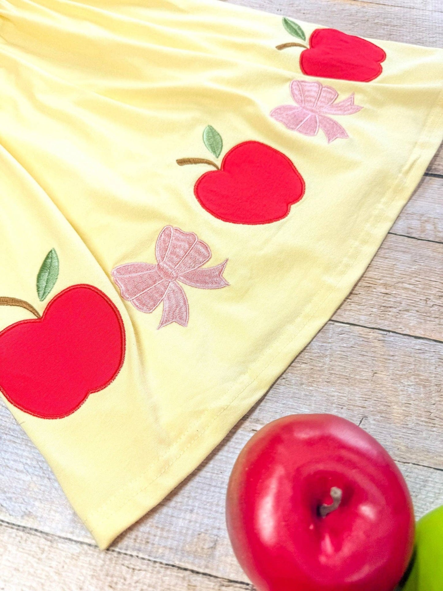 Apples & Bows Yellow Dress